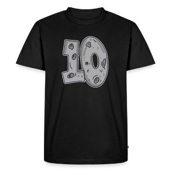 Moon Ten 10 Number Number - Men's Premium Organic T-Shirt - black - Front - Nico (187cm)
