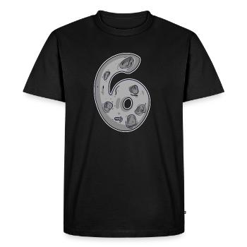 Numéro 6 Numéro Lune de l’espace - T-shirt Premium bio Homme - noir - Devant - Nico (187cm)