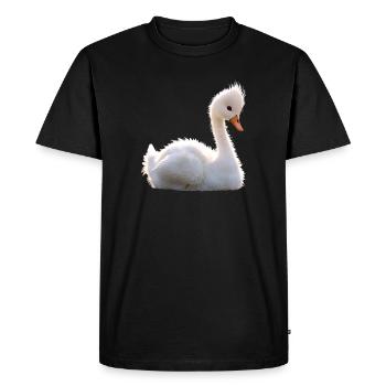 Cygne muet Cygne Oie Canard Cygne Cygne blanc - T-shirt Premium bio Homme - noir - Devant - Nico (187cm)