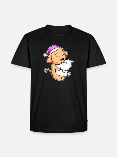 Dog Tired Sleeping Sleeping Girl - Men's Premium Organic T-Shirt - black