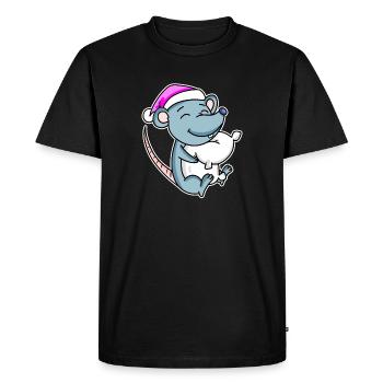 Mouse Tired Sleeping Sleep Girl - Men's Premium Organic T-Shirt - black - Front - Nico (187cm)