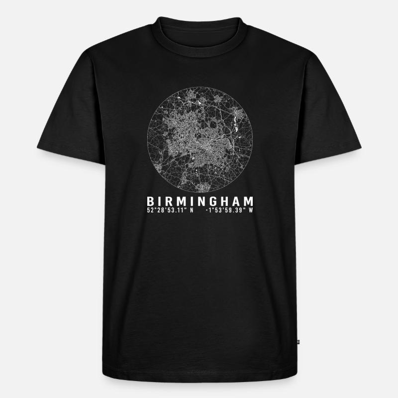 Birmingham - Männer Premium Bio T-Shirt - Schwarz