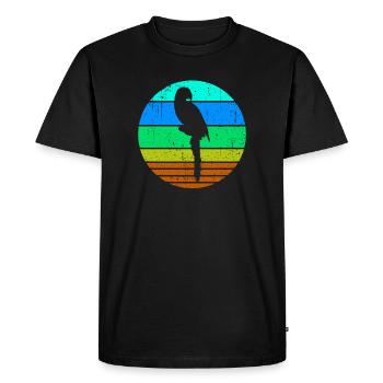 Bird, Parrot, Animal Lover, Pet, Jungle, Animal - Men's Premium Organic T-Shirt - black - Front - Nico (187cm)