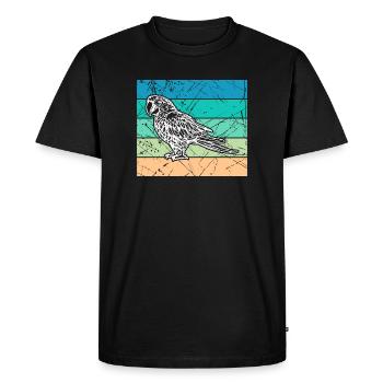 Oiseau, Jungle, Jungle, Perroquet, Zoo, Amoureux Des Animaux - T-shirt Premium bio Homme - noir - Devant - Nico (187cm)