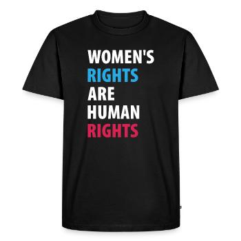 Les droits des femmes sont des droits humains - T-shirt Premium bio Homme - noir - Devant - Nico (187cm)