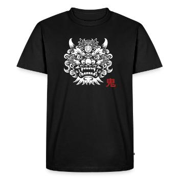 Oni, Japanese Demon - Men's Premium Organic T-Shirt - black - Front - Nico (187cm)