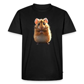 Hamster, Rodent, Golden Hamster, European Hamster, Hamster - Men's Premium Organic T-Shirt - black - Front - Nico (187cm)