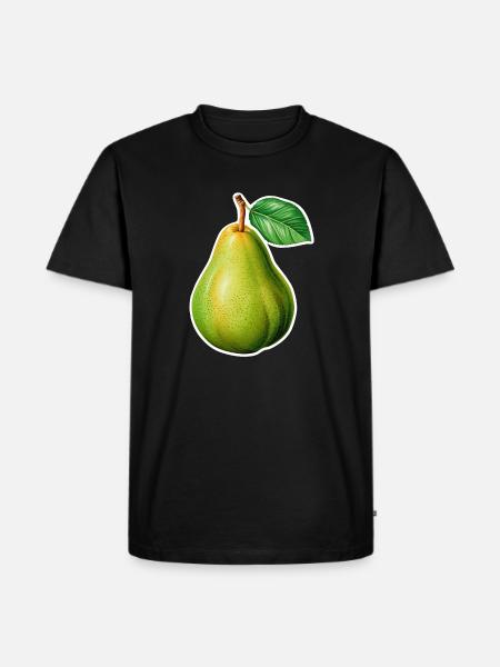 Illustrazione di pere – Stile da giardino vintage - Maglietta ecologica premium da uomo - nero