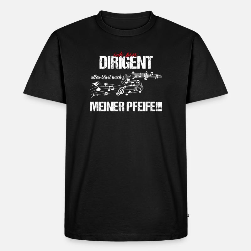 Ich bin Dirigent - Männer Premium Bio T-Shirt - Schwarz
