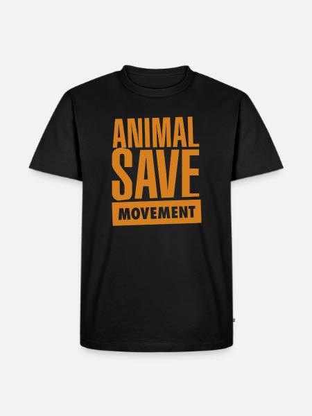 Animal Save Movement Orange - Männer Premium Bio T-Shirt - Schwarz