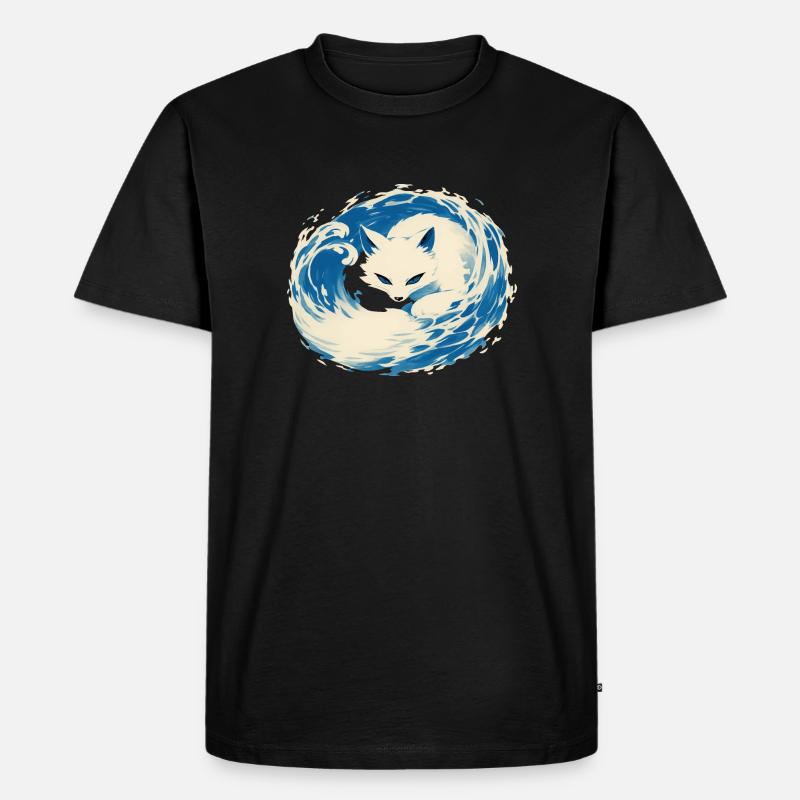 Polarfuchs - Männer Premium Bio T-Shirt - Schwarz