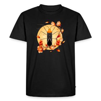 Anisoscelis alipes Punaise des feuilles et magnolia - T-shirt Premium bio Homme - noir - Devant - Nico (187cm)