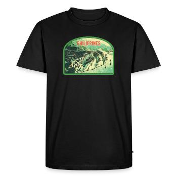 Majesté des Rizières en Terrasse, Philippines - T-shirt Premium bio Homme - noir - Devant - Nico (187cm)