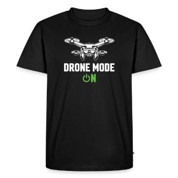 Mode drone activé - T-shirt Premium bio Homme - noir - Devant - Nico (187cm)