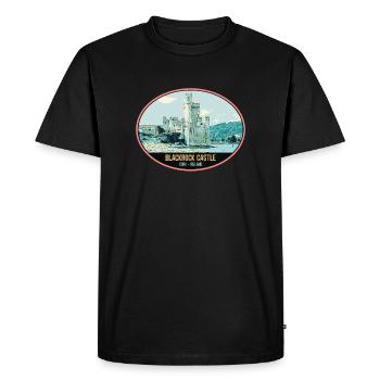Illustration Château Blackrock, Cork, Irlande - T-shirt Premium bio Homme - noir - Devant - Nico (187cm)