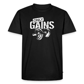 ne gagne que l’icône de la salle de sport de remise en forme Entraînement musculation - T-shirt Premium bio Homme - noir - Devant - Nico (187cm)