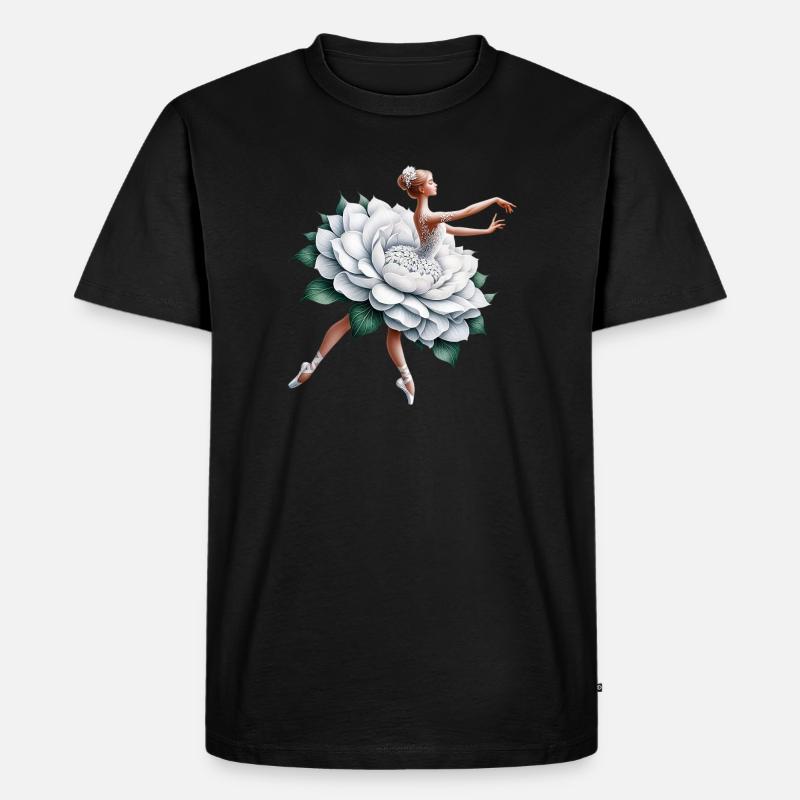 Balletttänzerin mit Tutu - Männer Premium Bio T-Shirt - Schwarz