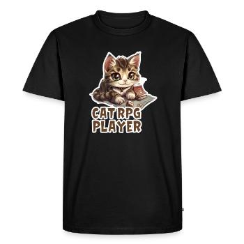 Joueur de rôle Cats RPG W20 Chemise de jeu de rôle - T-shirt Premium bio Homme - noir - Devant - Nico (187cm)
