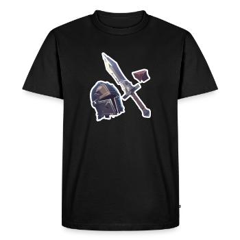 Objets RPG Casque d’épée T-shirt RPG - T-shirt Premium bio Homme - noir - Devant - Nico (187cm)