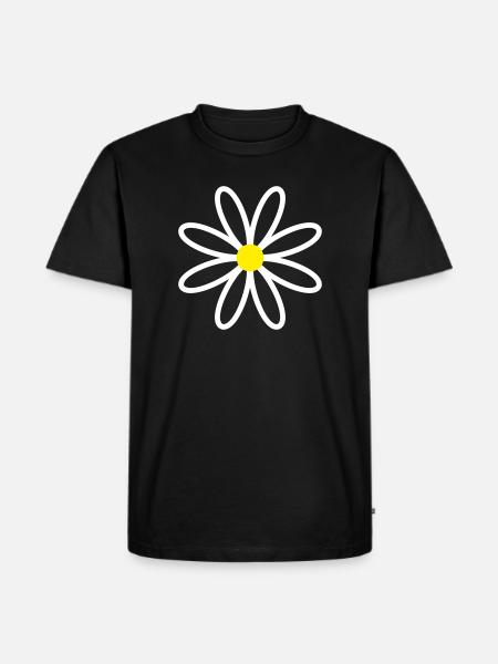 Daisy Gänseblümchen - Männer Premium Bio T-Shirt - Schwarz