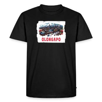 Olongapo City Philippines Vacation Skyline - Men's Premium Organic T-Shirt - black - Front - Nico (187cm)