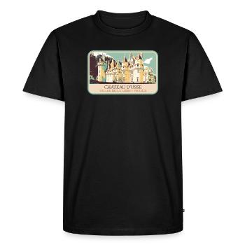 Château d'Ussé, Vallée de la Loire - T-shirt Premium bio Homme - noir - Devant - Nico (187cm)