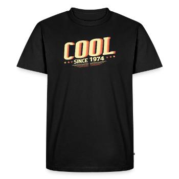 Cool depuis 1974 - T-shirt Premium bio Homme - noir - Devant - Nico (187cm)
