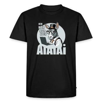 All I hear is AI AI AI - Men's Premium Organic T-Shirt - black - Front - Nico (187cm)