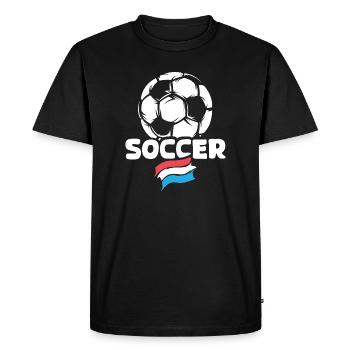 Netherlands Soccer Ball Flag Soccer Team icon - Men's Premium Organic T-Shirt - black - Front - Nico (187cm)