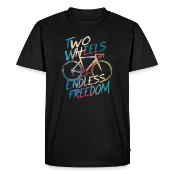 Conception de vélo Endless Freedom - T-shirt Premium bio Homme - noir - Devant - Nico (187cm)