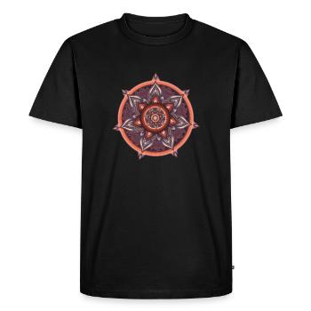 Inner Compass – Calm Symbolic Art - Men's Premium Organic T-Shirt - black - Front - Nico (187cm)