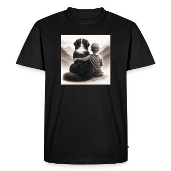 Bouvier bernois - T-shirt Premium bio Homme - noir - Devant - Nico (187cm)