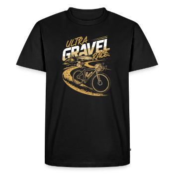 Ultra Travel Race Vélo Gravel Bike - T-shirt Premium bio Homme - noir - Devant - Nico (187cm)