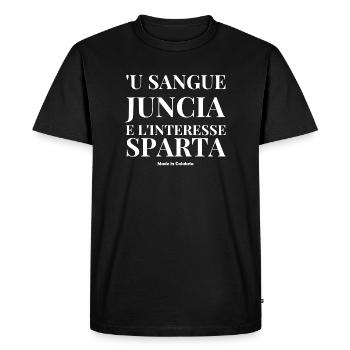 t-shirt Calabre aporisme proverbe calabrais - T-shirt Premium bio Homme - noir - Devant - Nico (187cm)