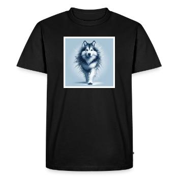 Husky - Men's Premium Organic T-Shirt - black - Front - Nico (187cm)