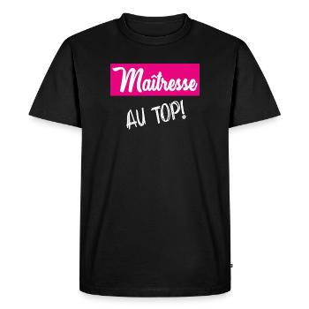 MERCI. THANKS. THANK YOU. ANNIVERSAIRE. NAISSANCE. - T-shirt Premium bio Homme - noir - Devant - Nico (187cm)
