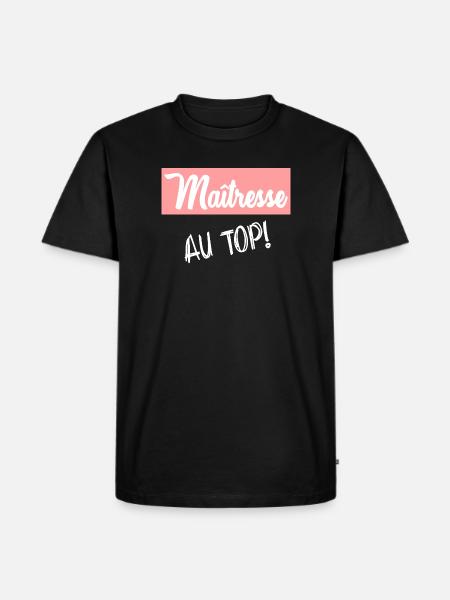 MAÎTRESSE. MERCI. MERCI MAÎTRESSE - T-shirt Premium bio Homme - noir