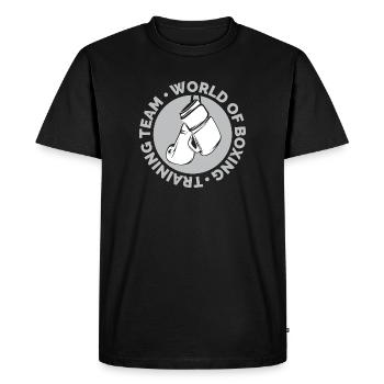 Boxing Sport Training Team Club Illustration Logo - Men's Premium Organic T-Shirt - black - Front - Nico (187cm)