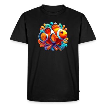 Poisson-clown - T-shirt Premium bio Homme - noir - Devant - Nico (187cm)