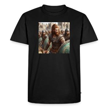 Les Celtibères défendent la Numancia - T-shirt Premium bio Homme - noir - Devant - Nico (187cm)