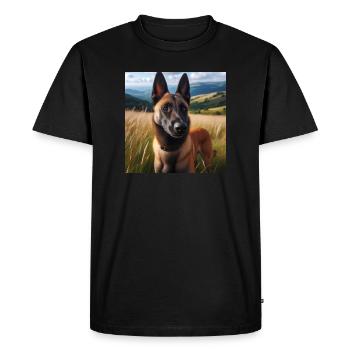 Belgian Malinois - Men's Premium Organic T-Shirt - black - Front - Nico (187cm)