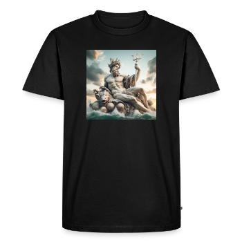 Poséidon - T-shirt Premium bio Homme - noir - Devant - Nico (187cm)