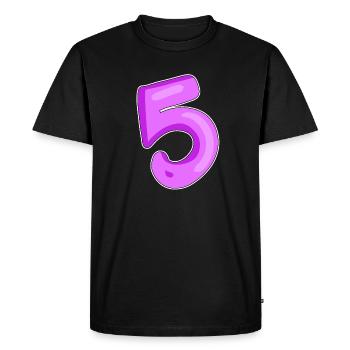 Number number 5 - Men's Premium Organic T-Shirt - black - Front - Nico (187cm)