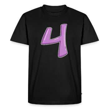 4 - Nombre à quatre chiffres - T-shirt Premium bio Homme - noir - Devant - Nico (187cm)