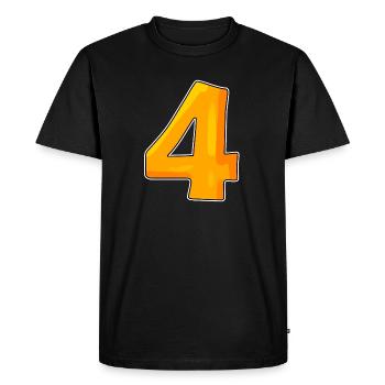 Numéro numéro 4 - T-shirt Premium bio Homme - noir - Devant - Nico (187cm)