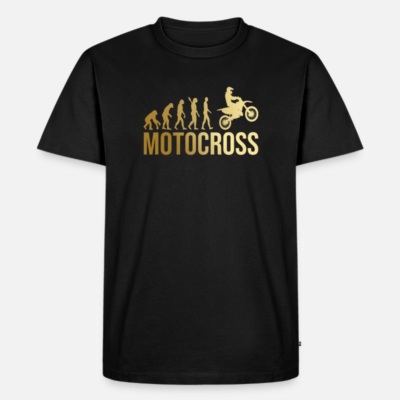 Evolution Motocross - Männer Premium Bio T-Shirt - Schwarz