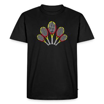 Maillot de tennis Raquette Raquette Espagnol Madrid - T-shirt Premium bio Homme - noir - Devant - Nico (187cm)