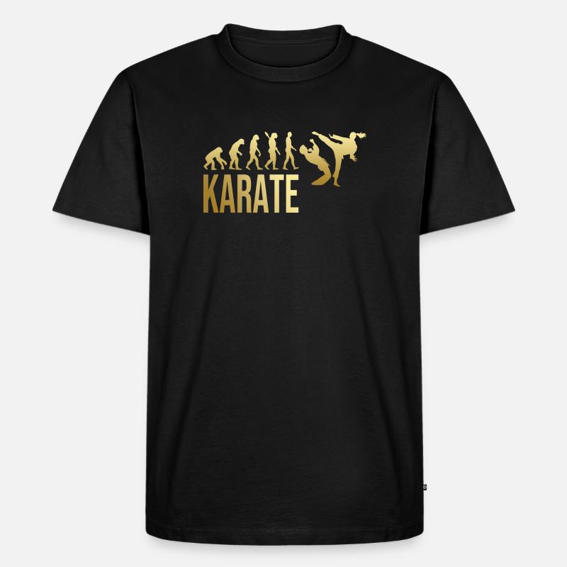 Evolution Karate - Männer Premium Bio T-Shirt - Schwarz