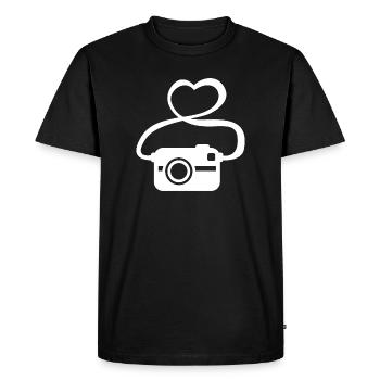 Photography Lover - Men's Premium Organic T-Shirt - black - Front - Nico (187cm)