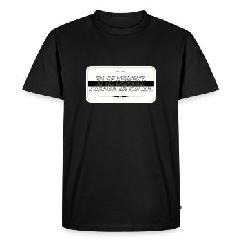 I take it easy - Men's Premium Organic T-Shirt - black - Front - Nico (187cm)
